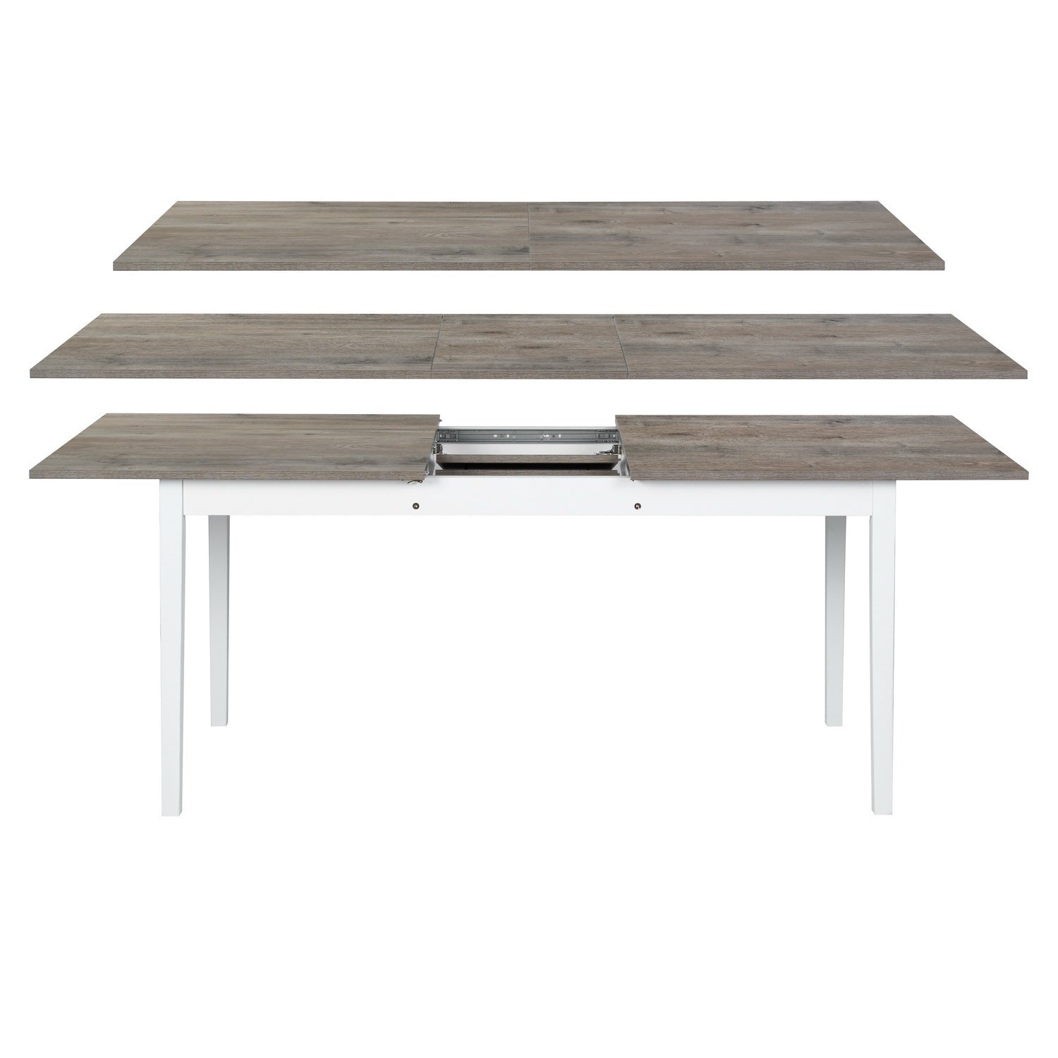 63-78.8inch Extendable Dining Table - Grey