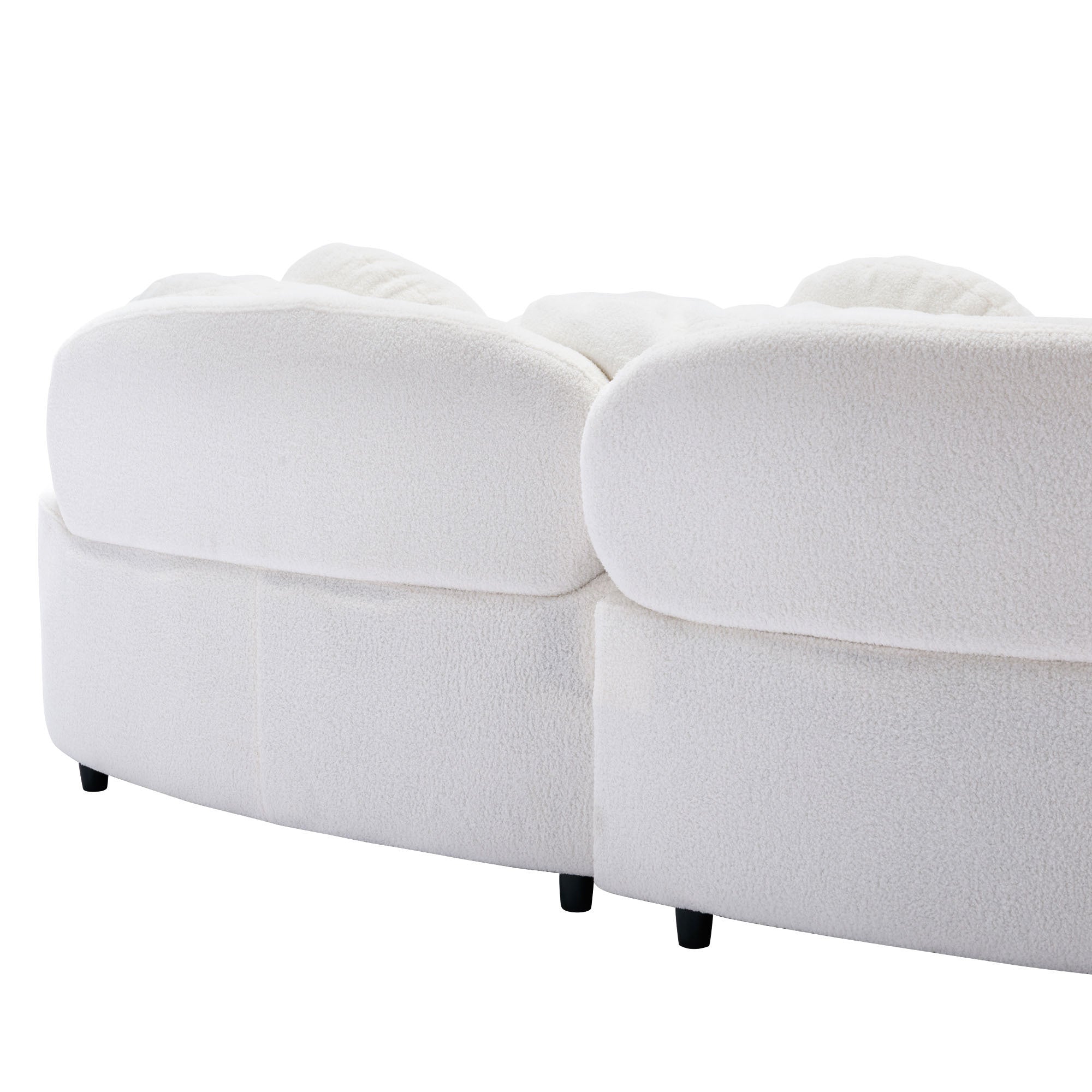 103.9" Modern Living Room Sofa Velvet Upholstered Couch Furniture - Beige