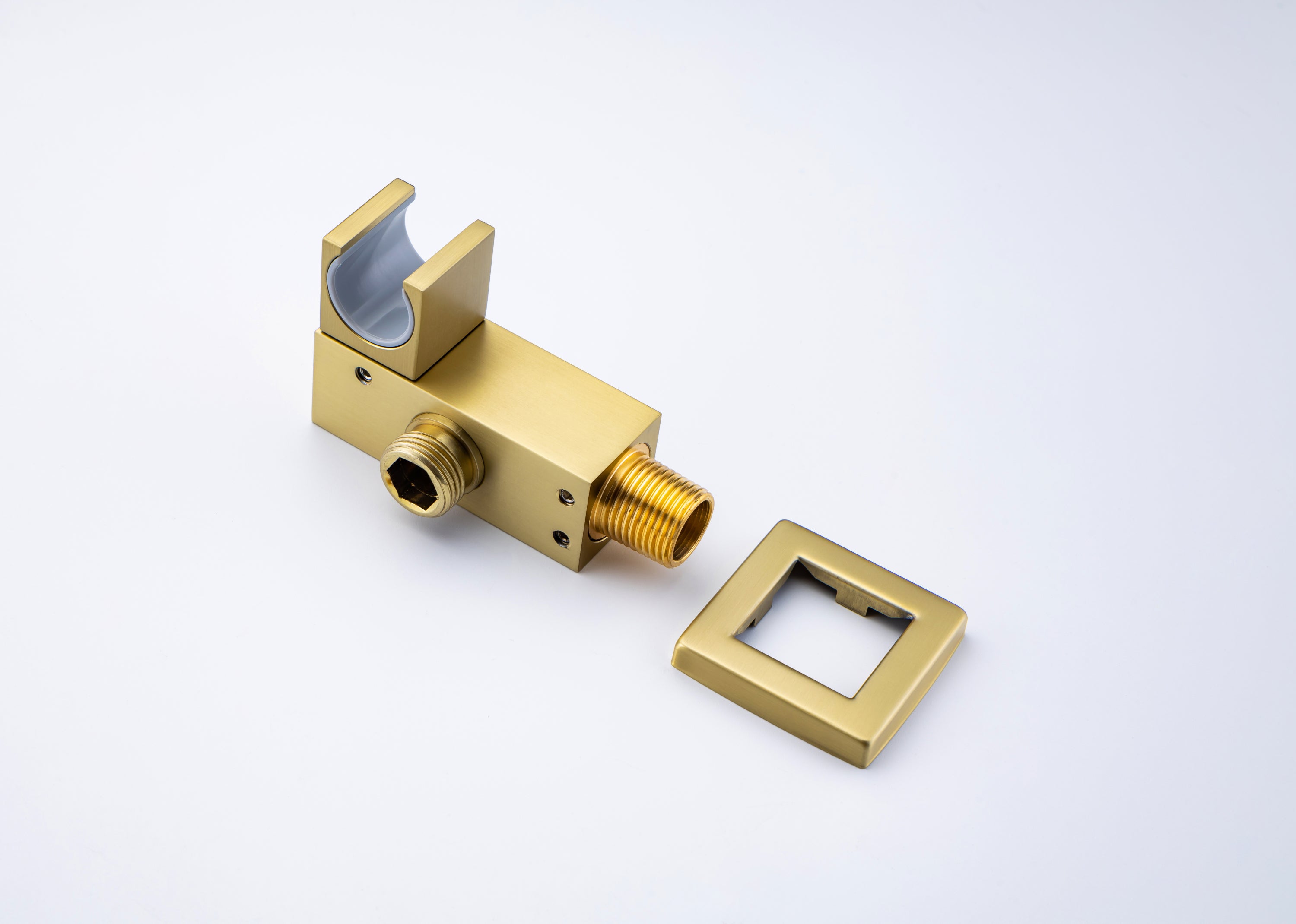 Waterfall Tub Faucet Wall Mount Roman Tub Filler Chrome Single Handle Brass Bathroom Bathtub Faucet with Hand Shower - Gold