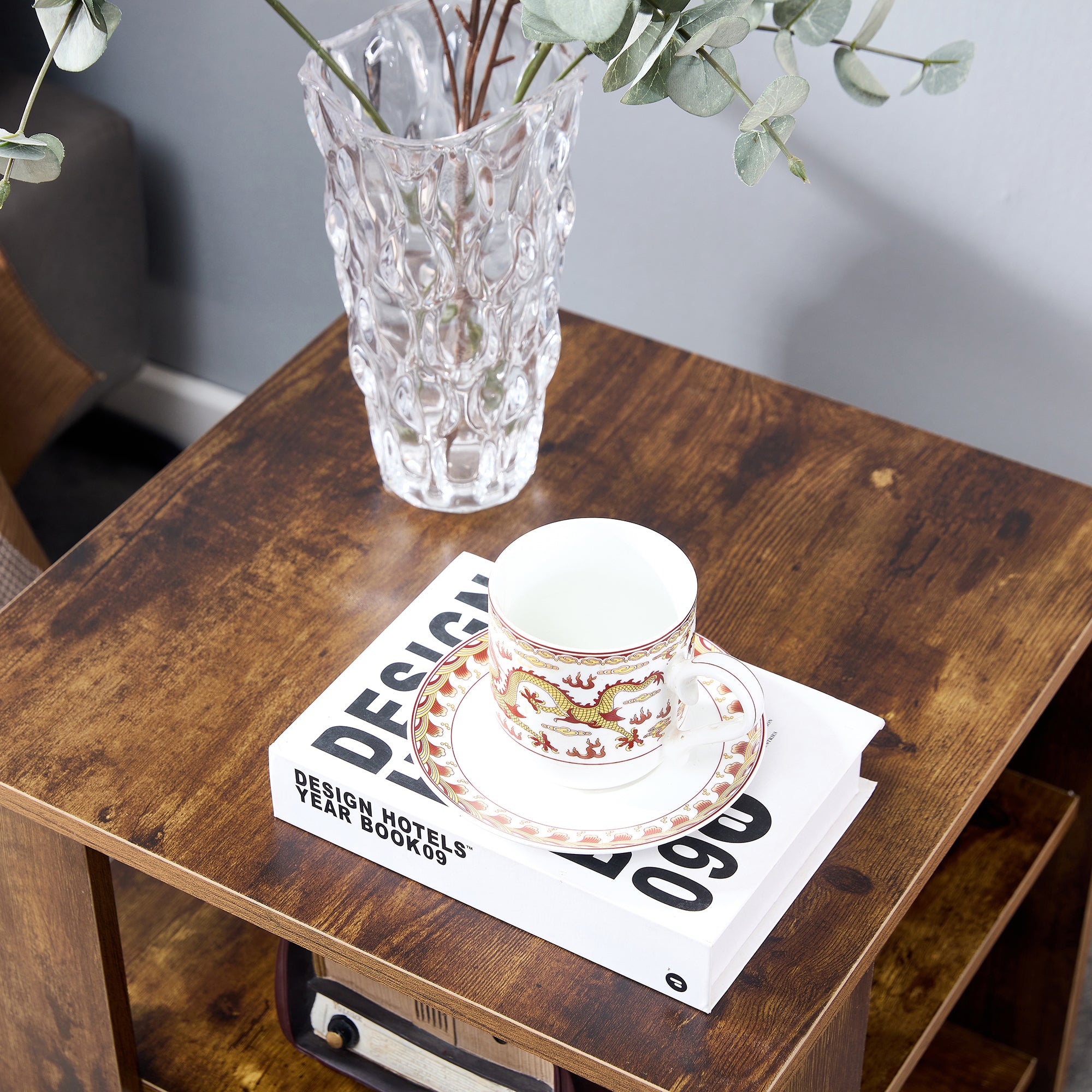 Accent Table Rustic Brown