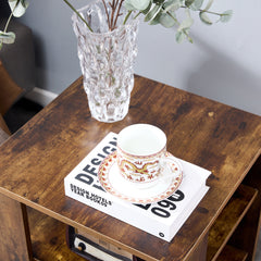Accent Table Rustic Brown