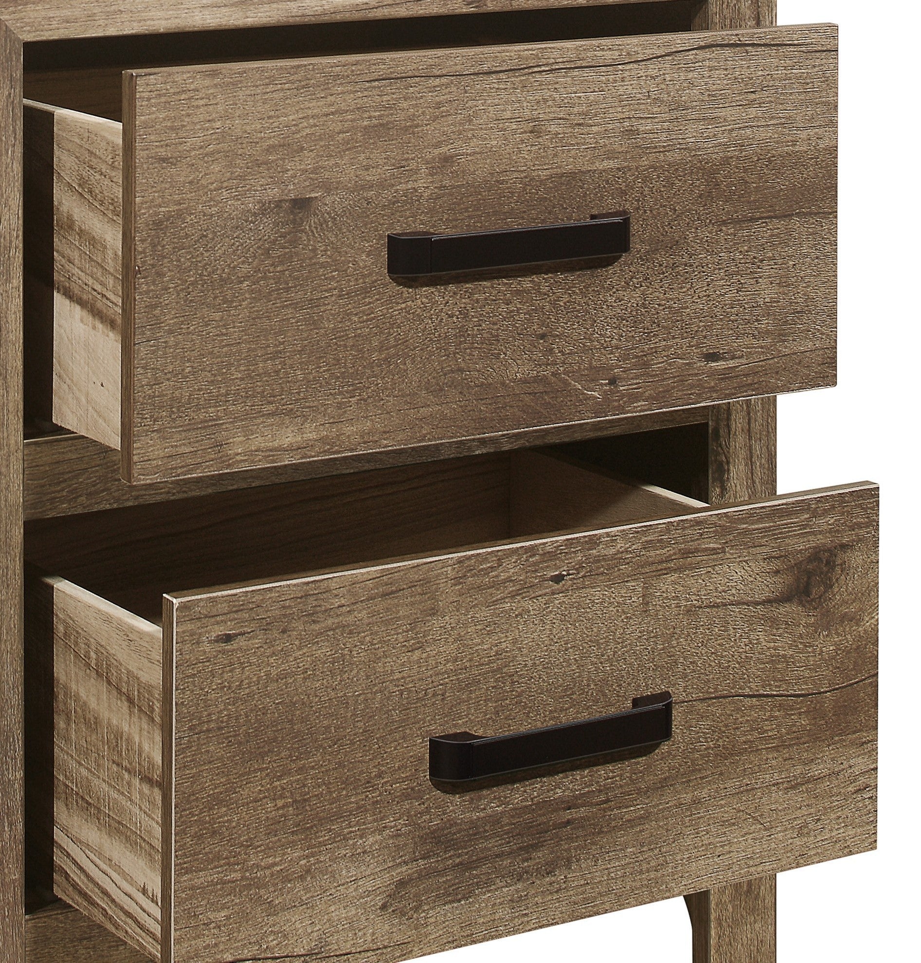 Bedroom Wooden Nightstand Weathered Pine Finish