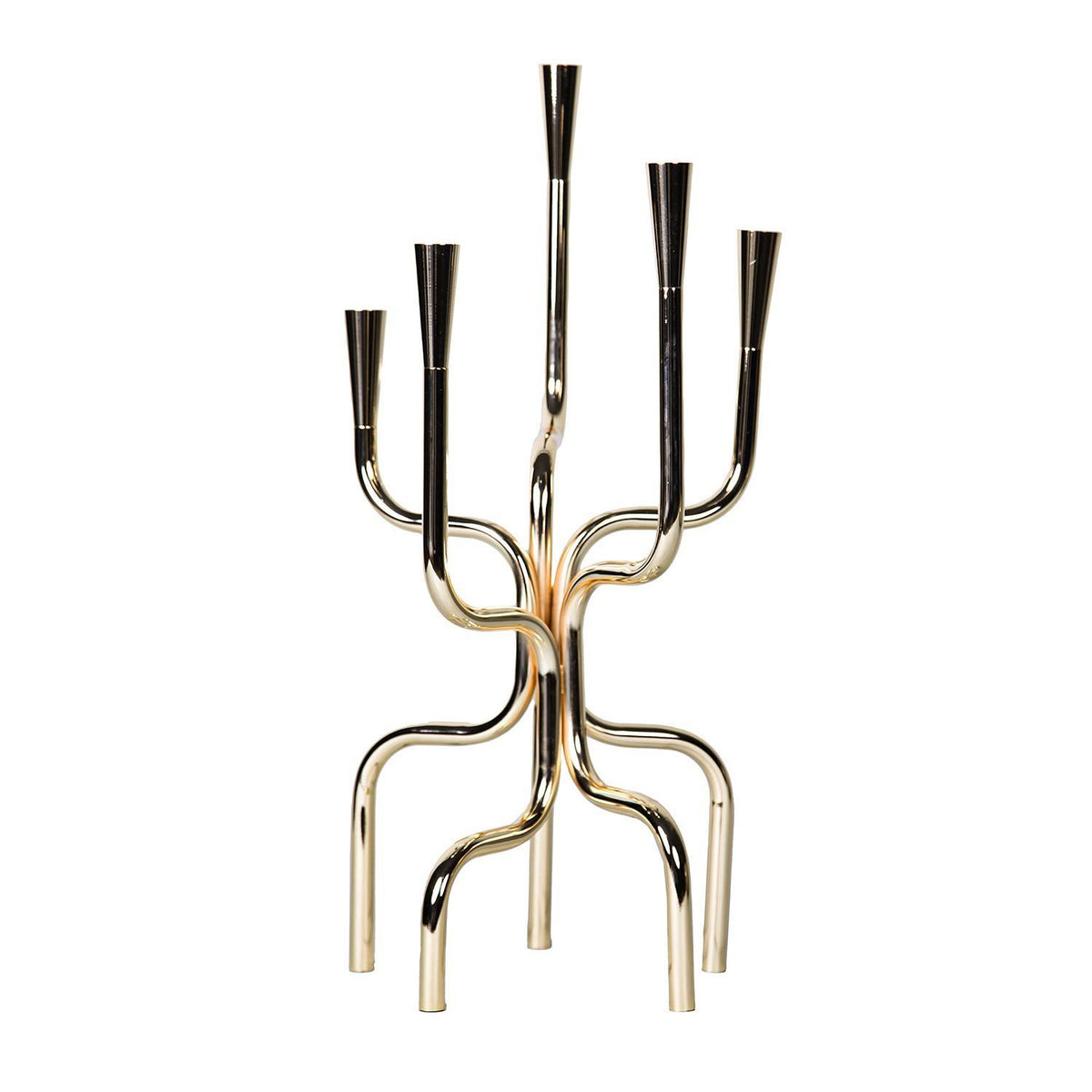 Modern Geometric 5 Candles Holder - Gold