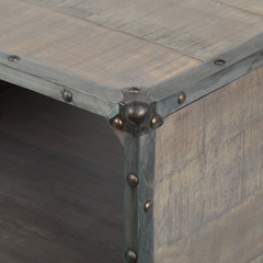 Coffee Table Black Metal Rustic Case