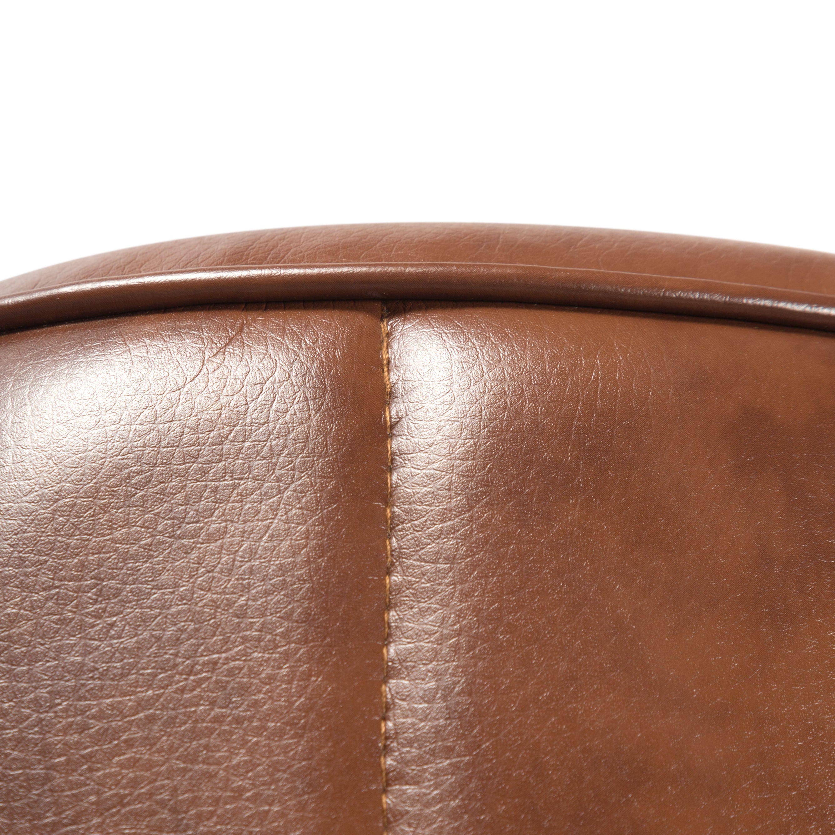 Leather Round Footstool