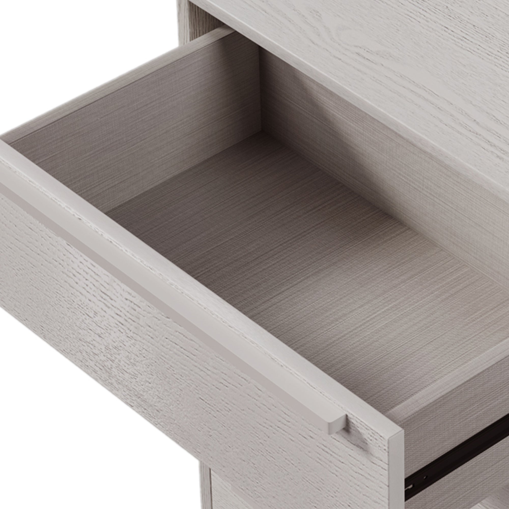Modern Style Manufactured Wood 3-Drawer Dresser with Solid Wood Legs - Stone Gray