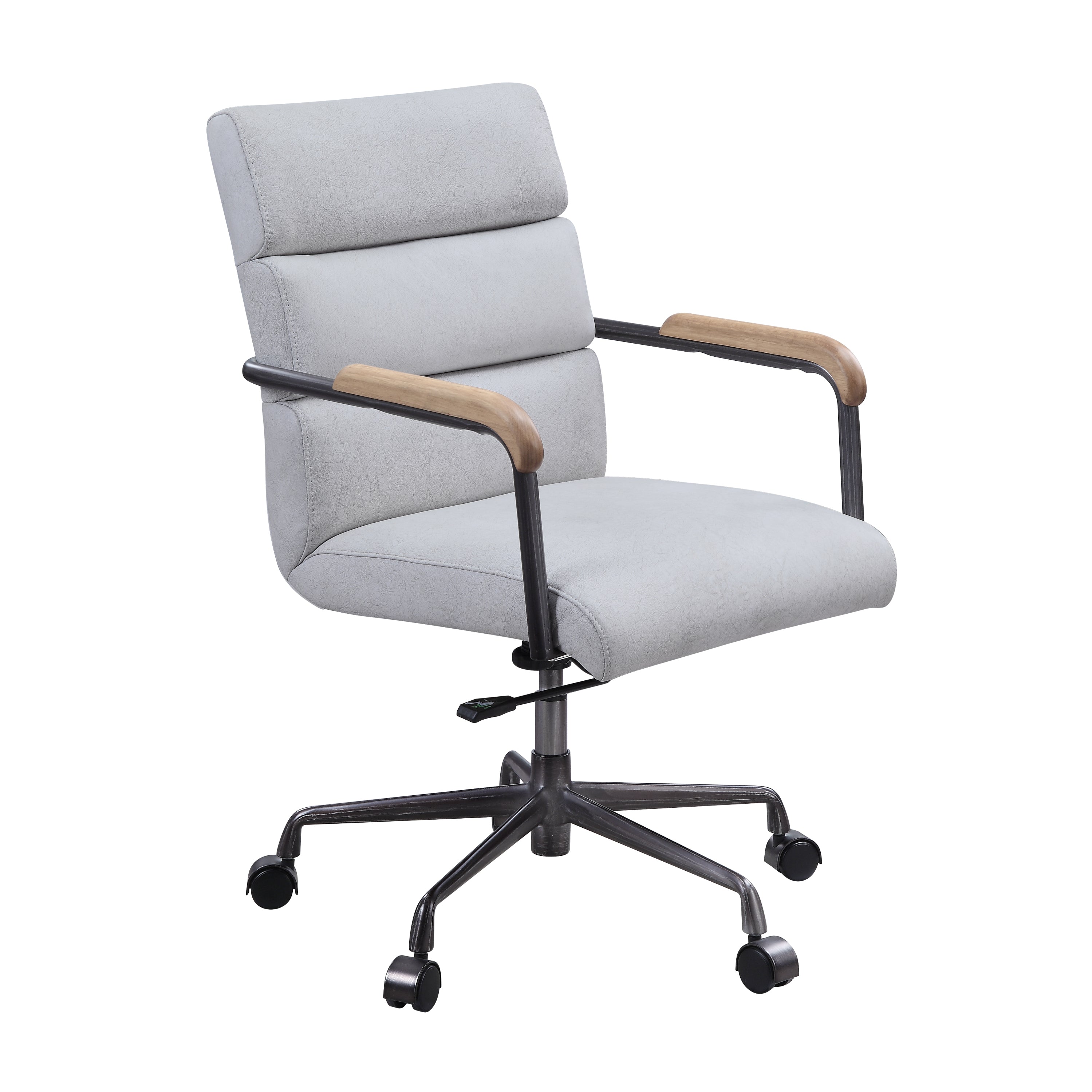 Vintage Office Chair, Leather - White