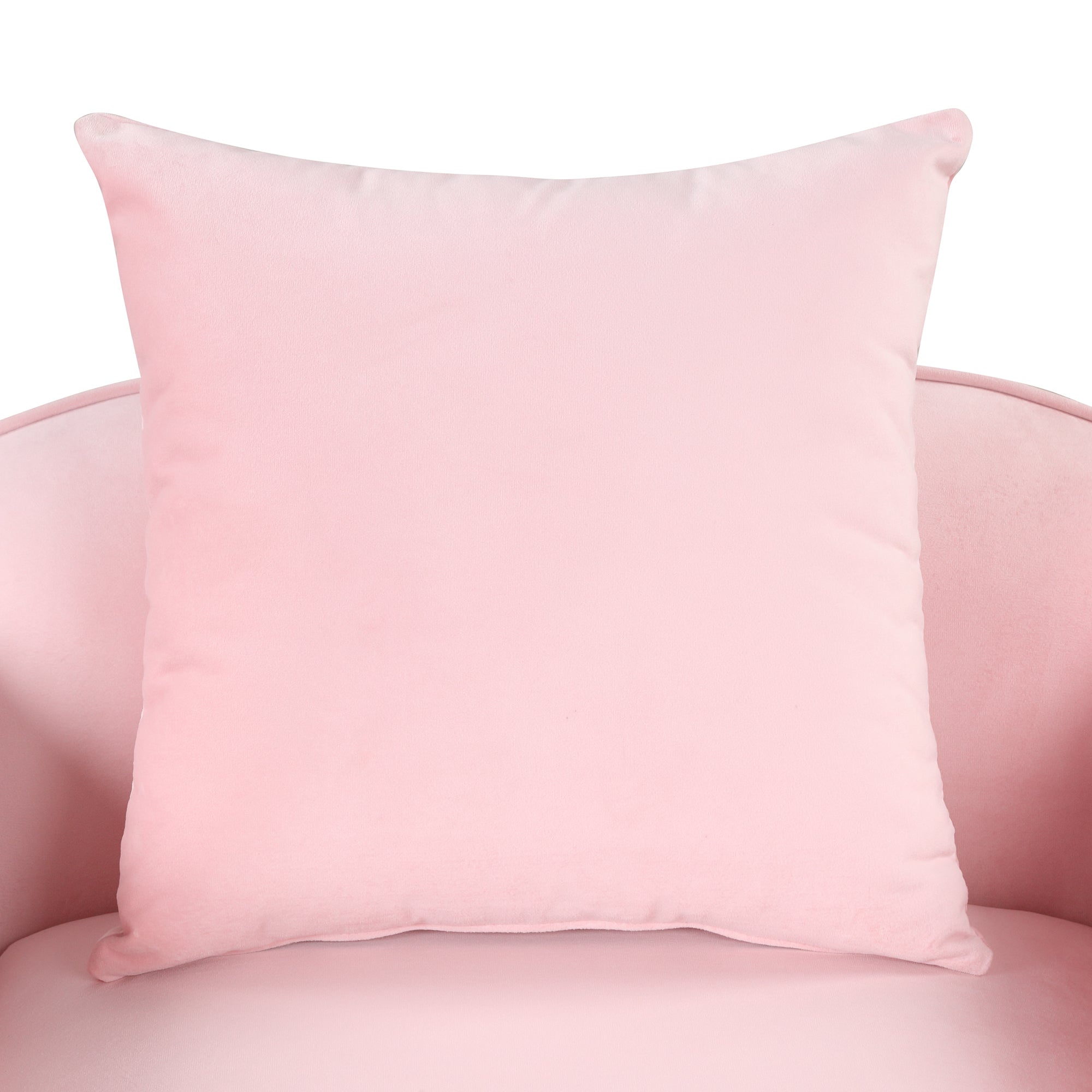 Single Sofa Foot Rest & Pillow Pink