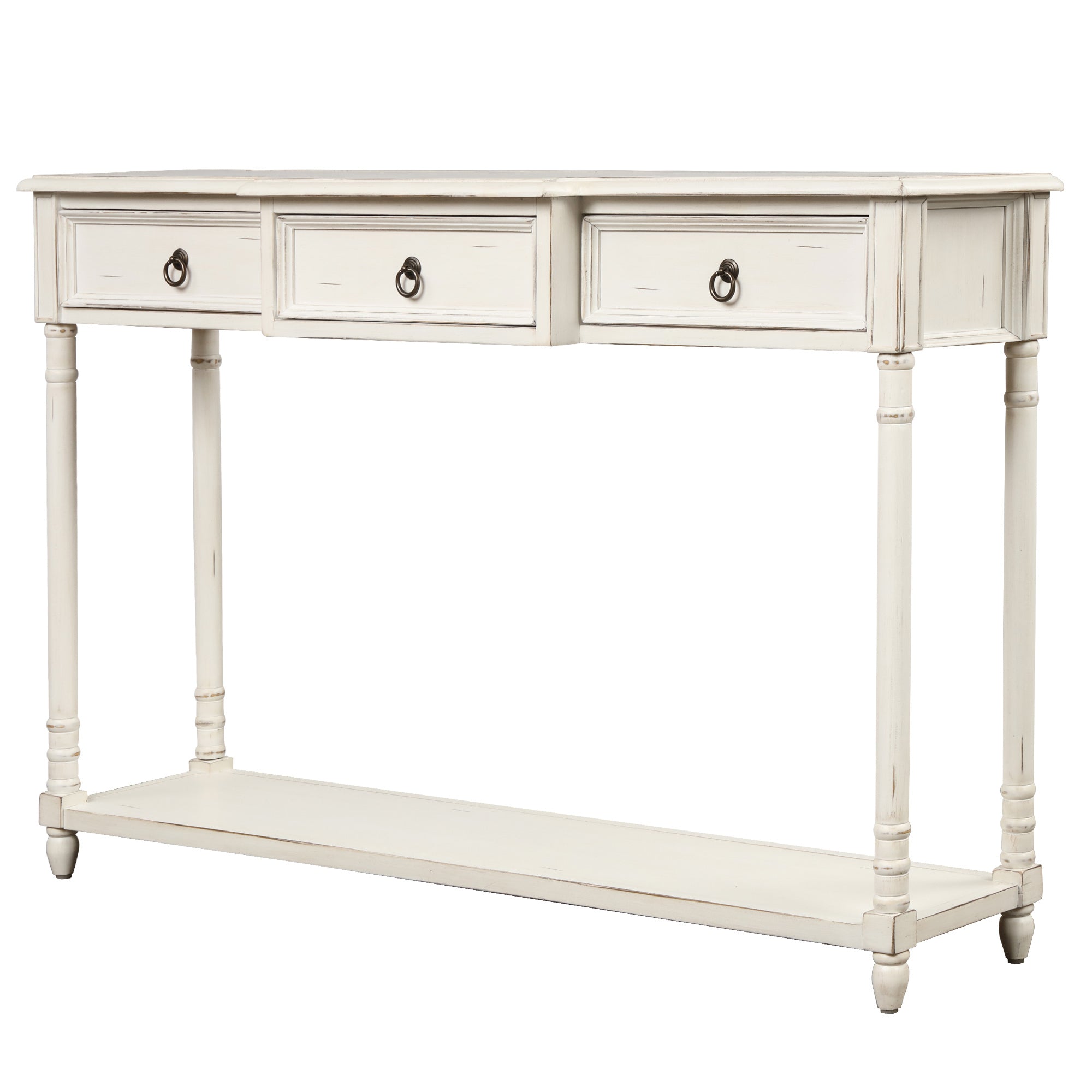 Console table with a long shelf