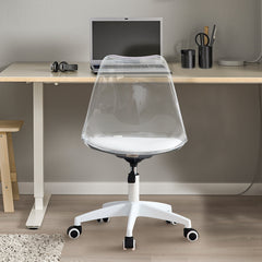 Modern Adjustable 360 °Swivel Chair with Wheels - Transparent Color