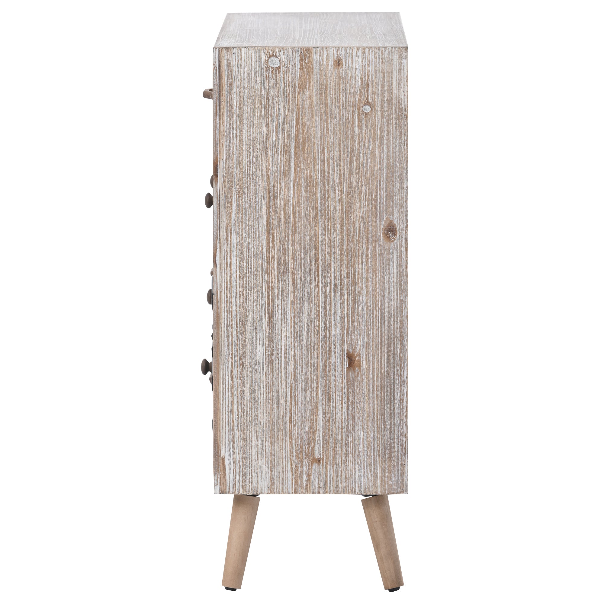 Accent Storage Cabinet with 8 Drawers, Modern Decorative Cabinet with Wood Frame and Colorful Pattern