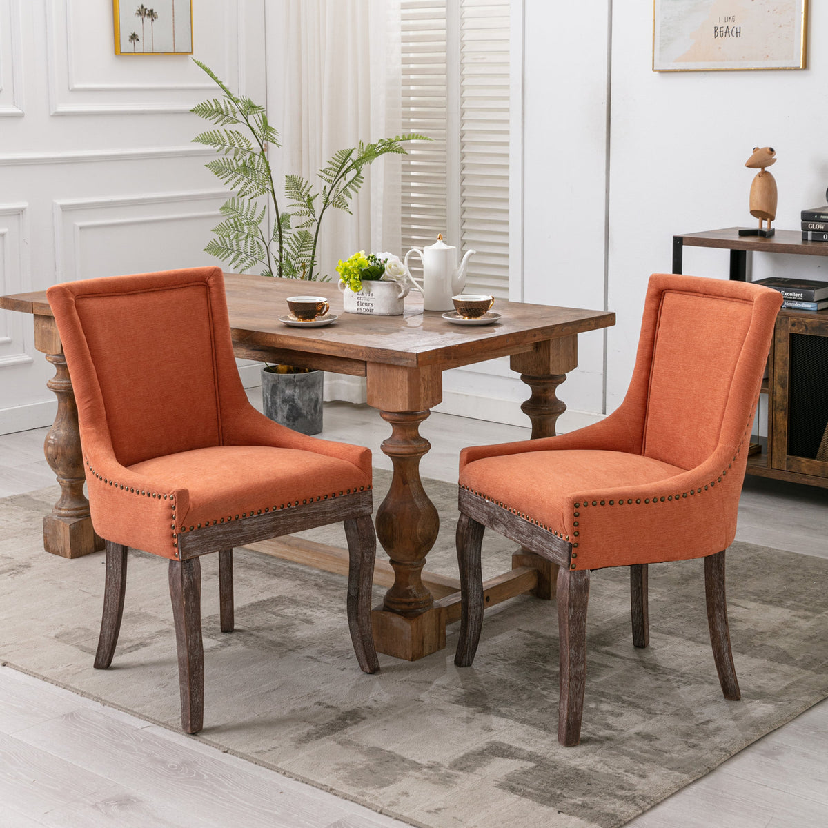 Ultra Side Dining Chai (Set of 2) - Orange
