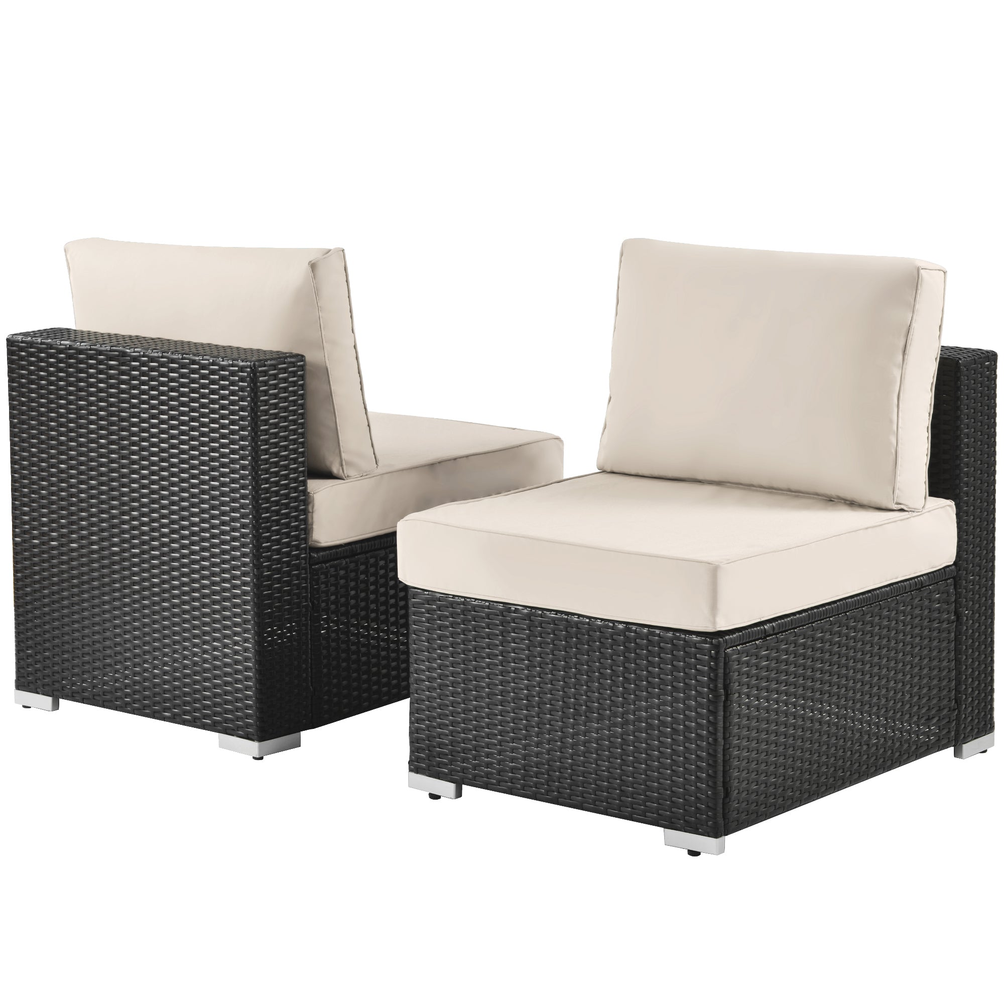 MAICOSY 7-Piece Outdoor Patio Furniture, PE Rattan Sectional Sofa Porch Decor