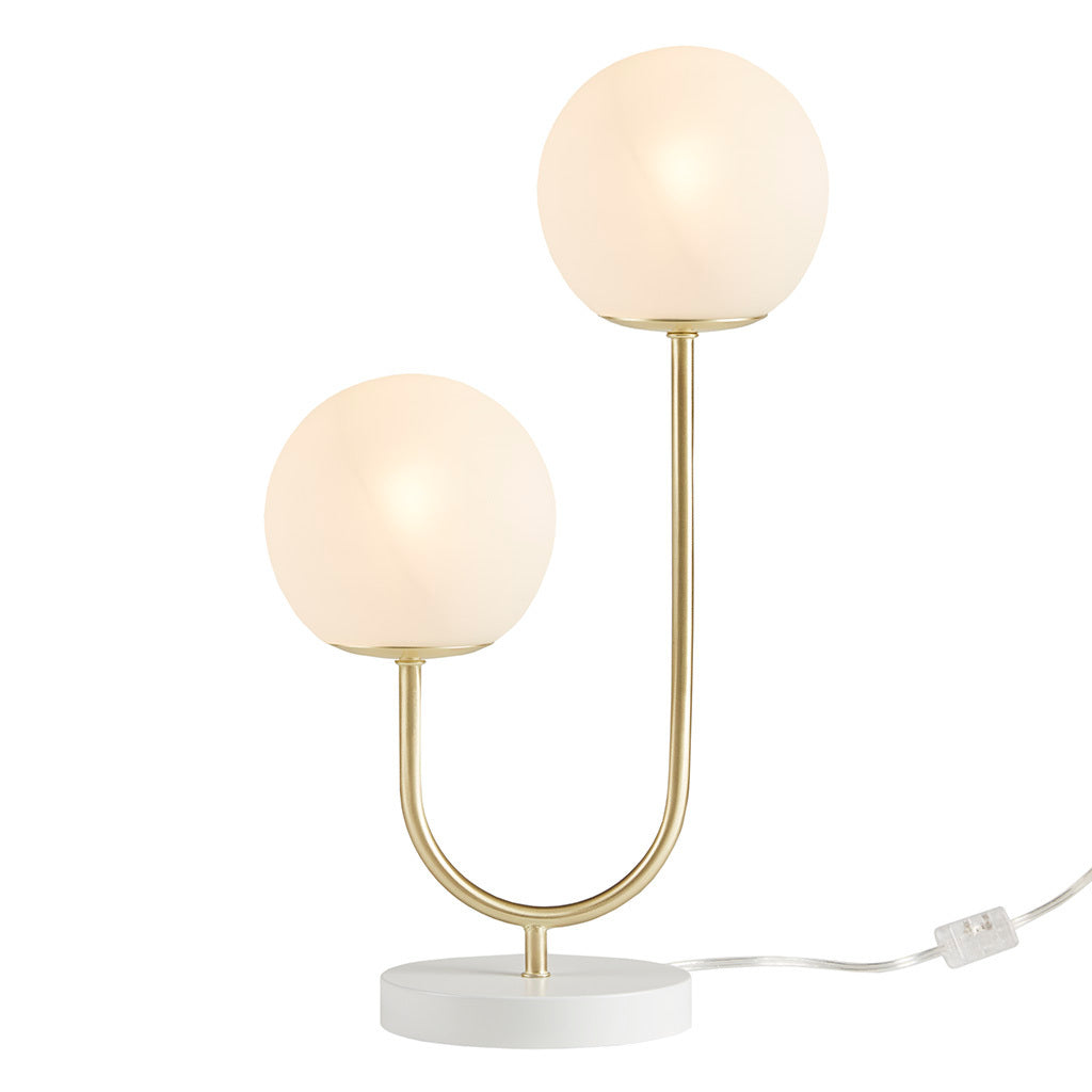 Zusa Metal 2-Light Globe Table Lamp - Gold