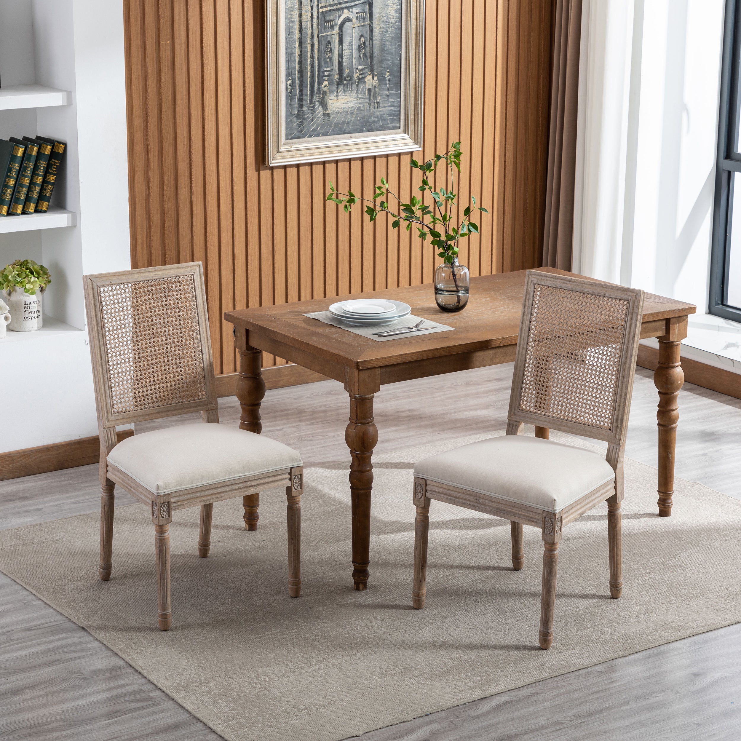 Linen Fabric Dining Chair