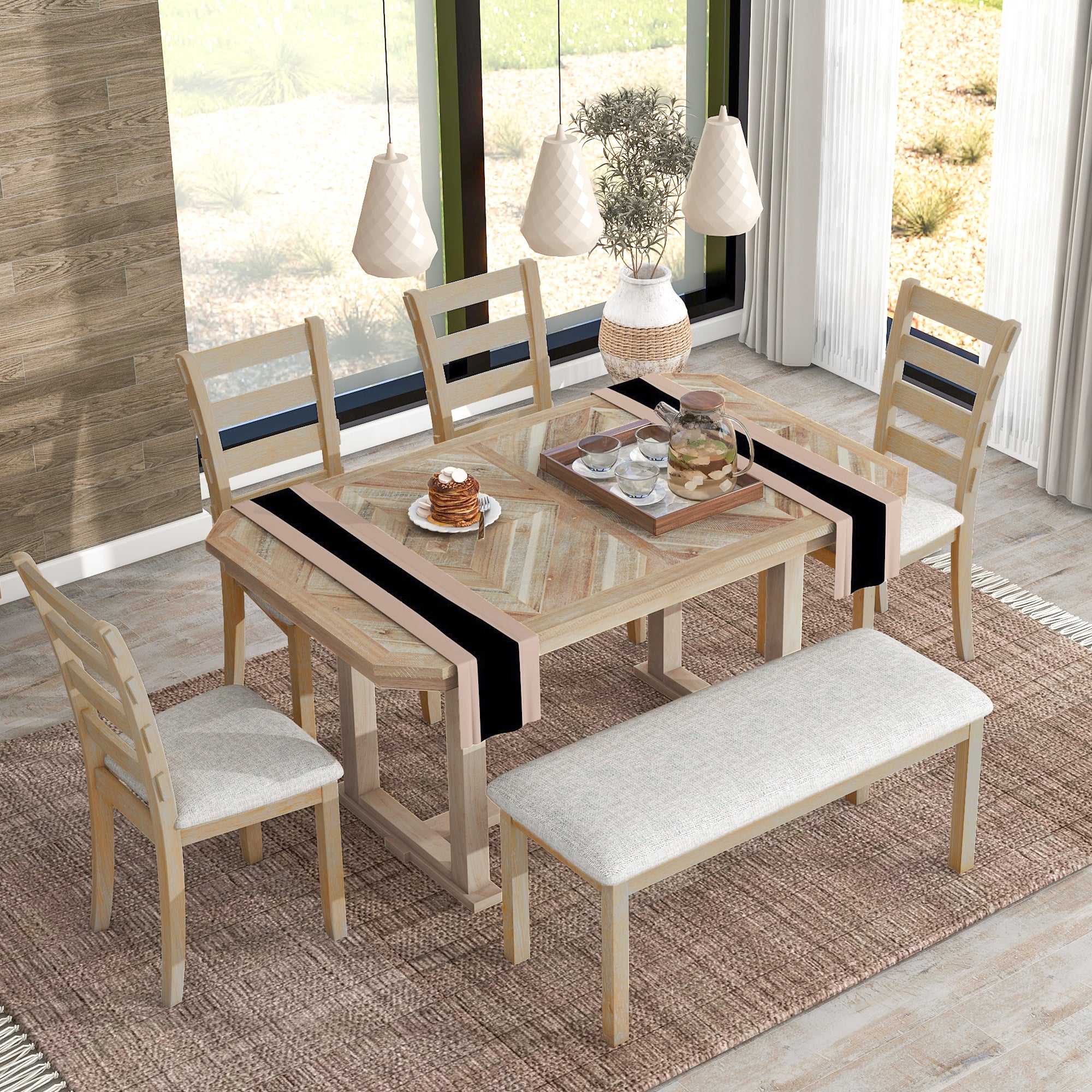 MAICOSY 6Pc Dining Table Set