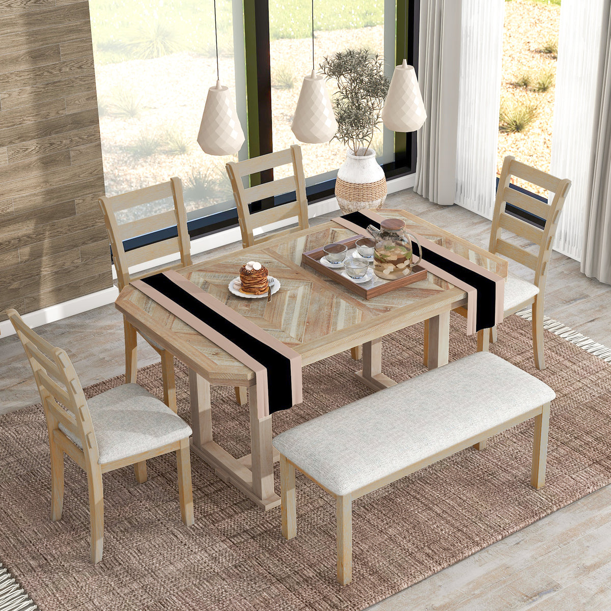 MAICOSY 6Pc Dining Table Set