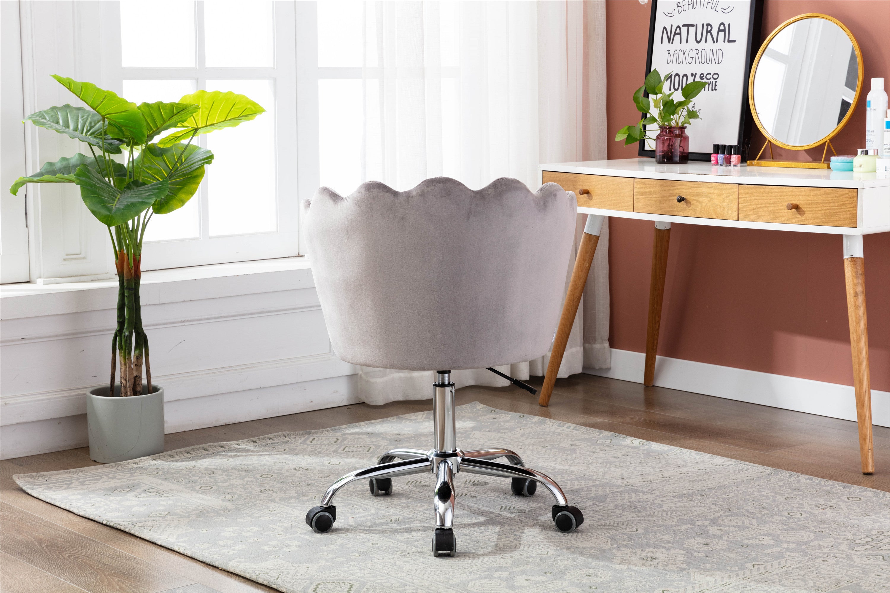 Modern Swivel Shell Chair - Grey