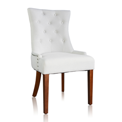 Modern Dining Chairs (Set of 2) - Cream White