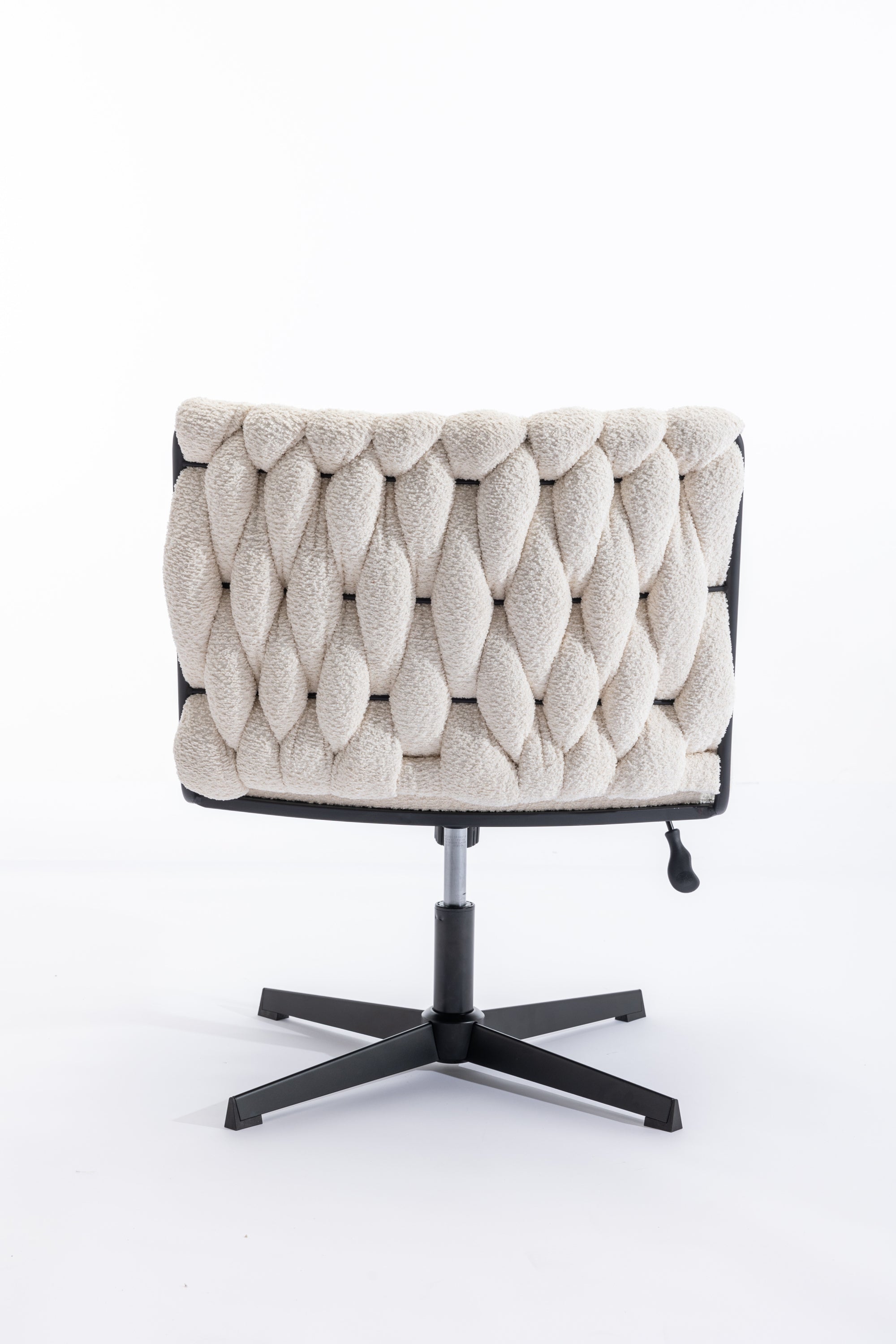 Armless Office Desk Chair No Wheels - White