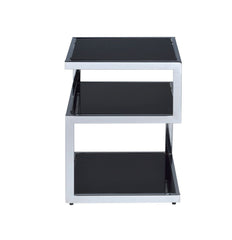 Sleek black side table