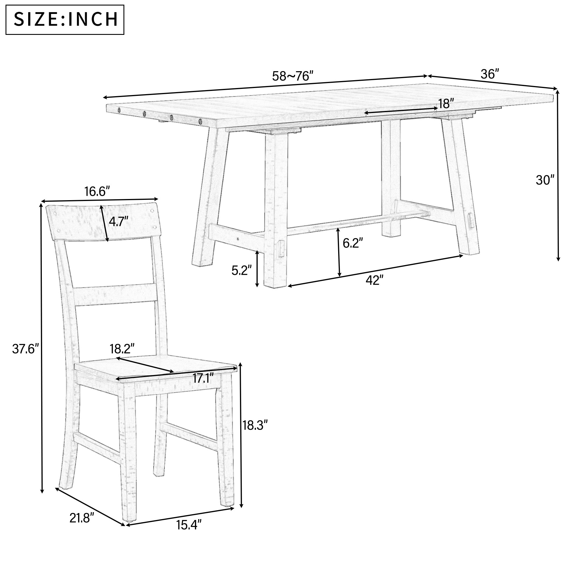 Retro dining set