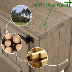 Wood console table with storage