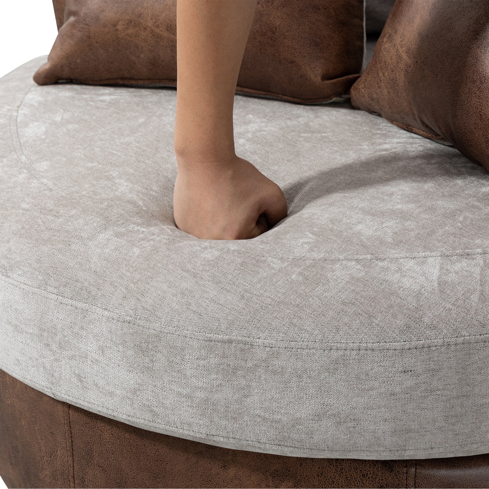 Accent Barrel Chair and Sofa With 4 Pillows 360 Degree