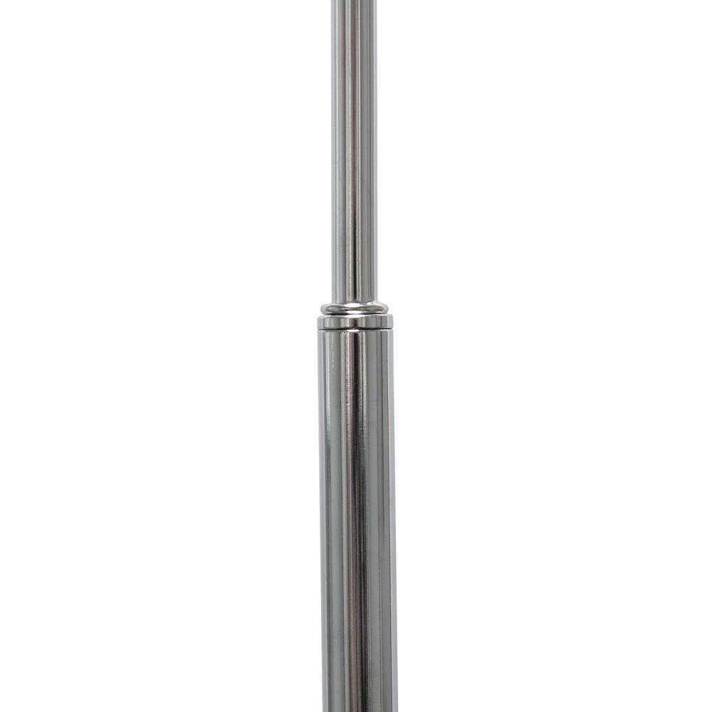Arched Brushed Nickel Floor Lamp - Grey Shade