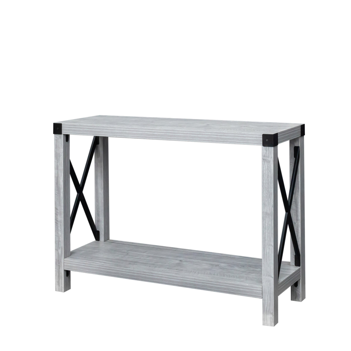 43.3" Console Table - Plaid Grey Oak