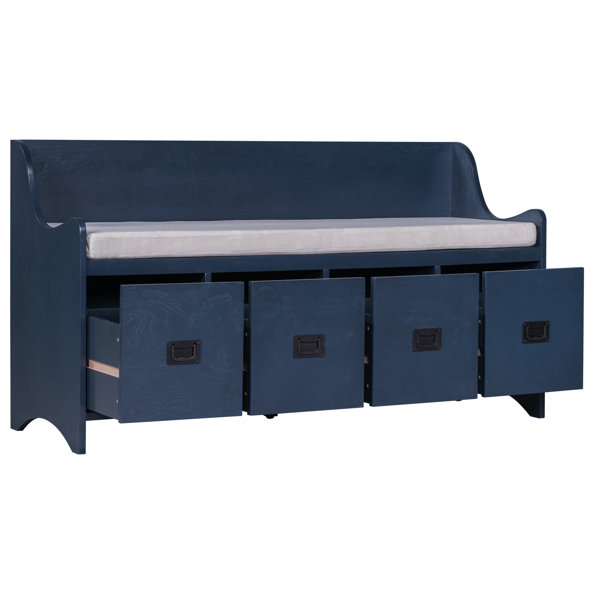 Movable Cushion Storage Bench