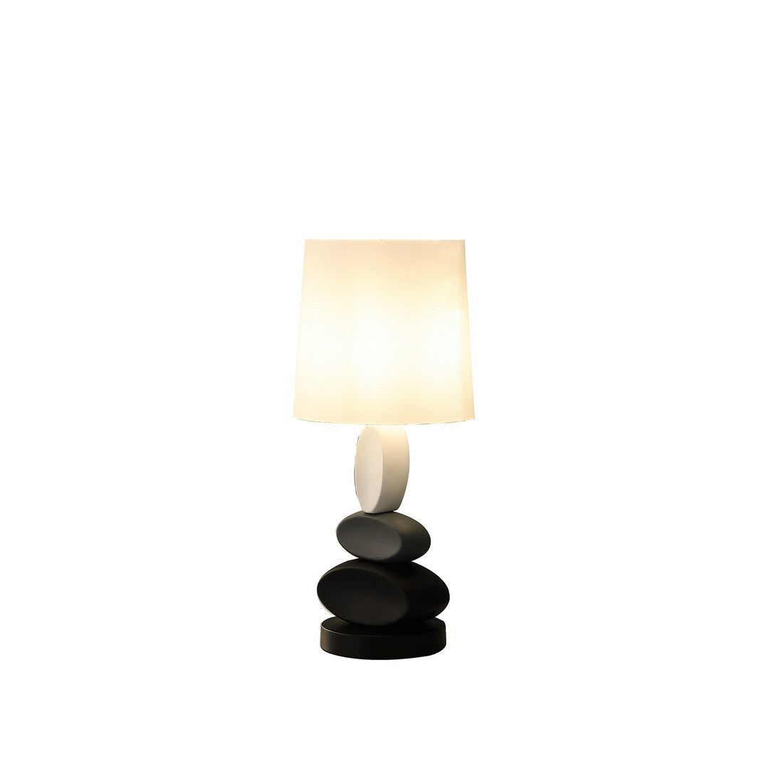 19" Rocks Modern Stacked Tablets Metal Table Lamp
