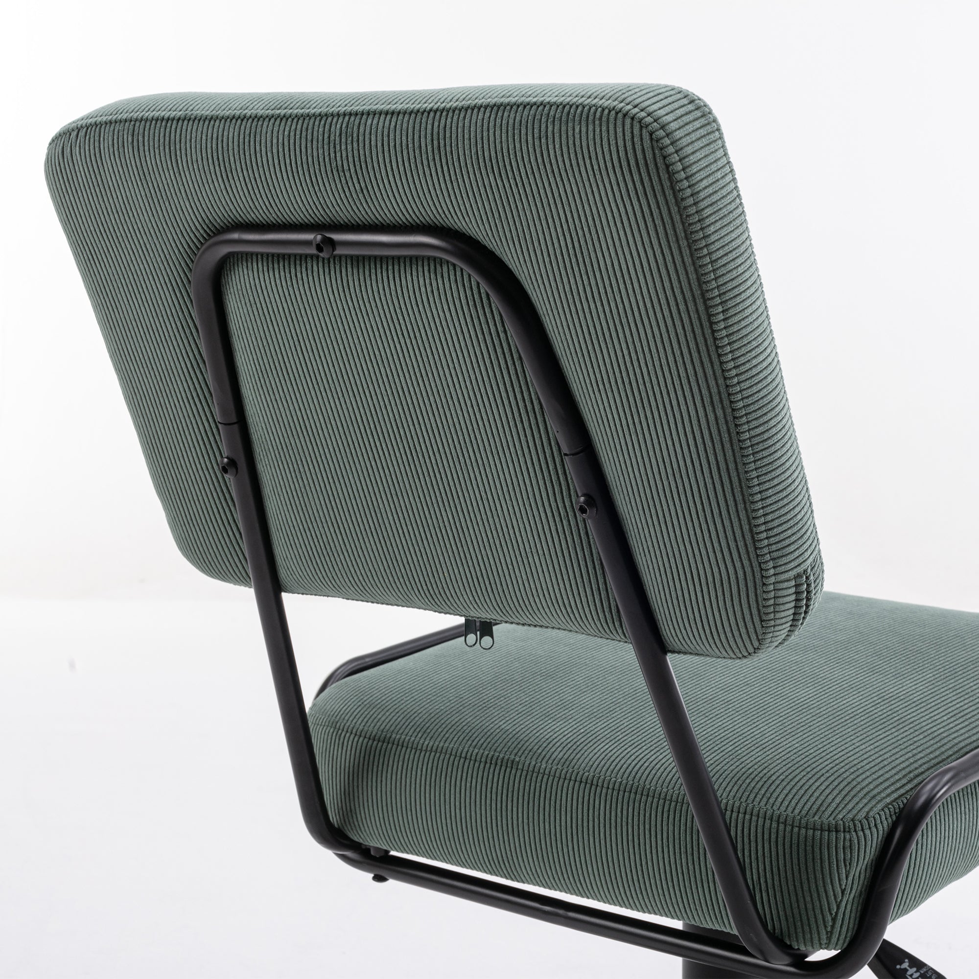 Corduroy Desk Chair Home Office Adjustable Height - Green