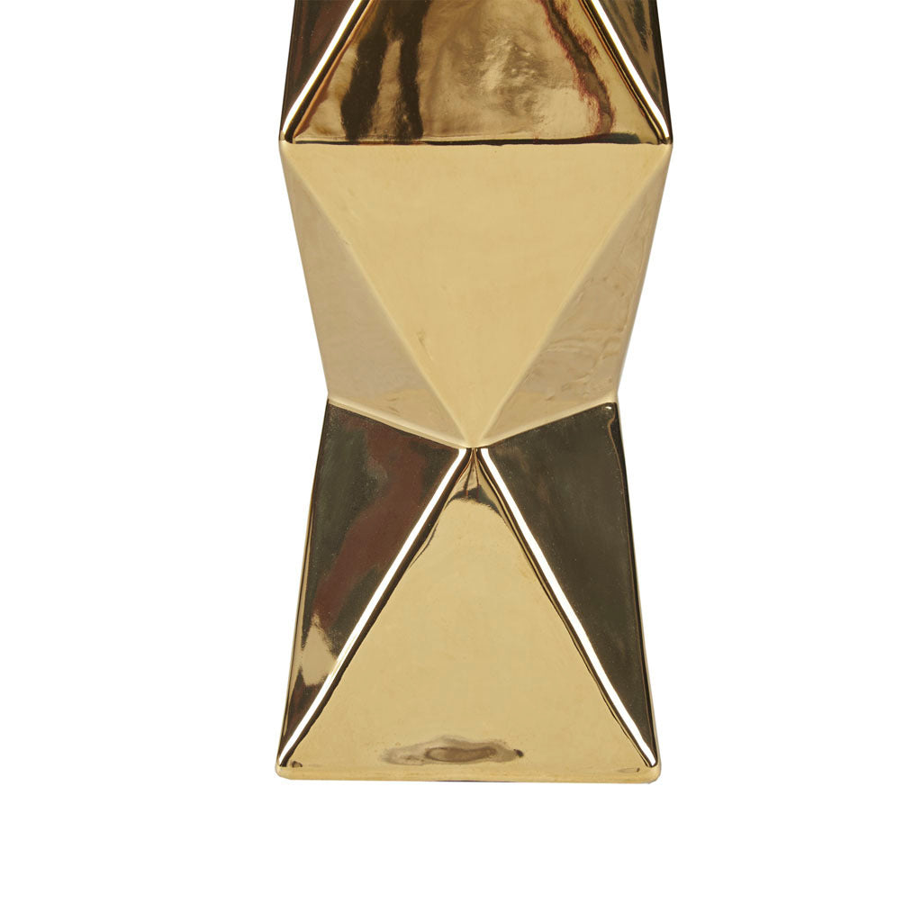 Kenlyn Geometric Ceramic Table Lamp - Gold