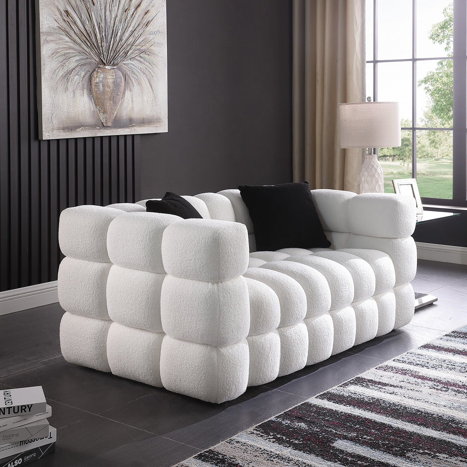 Marshmallow Sofa Boucle 2 Seater - White