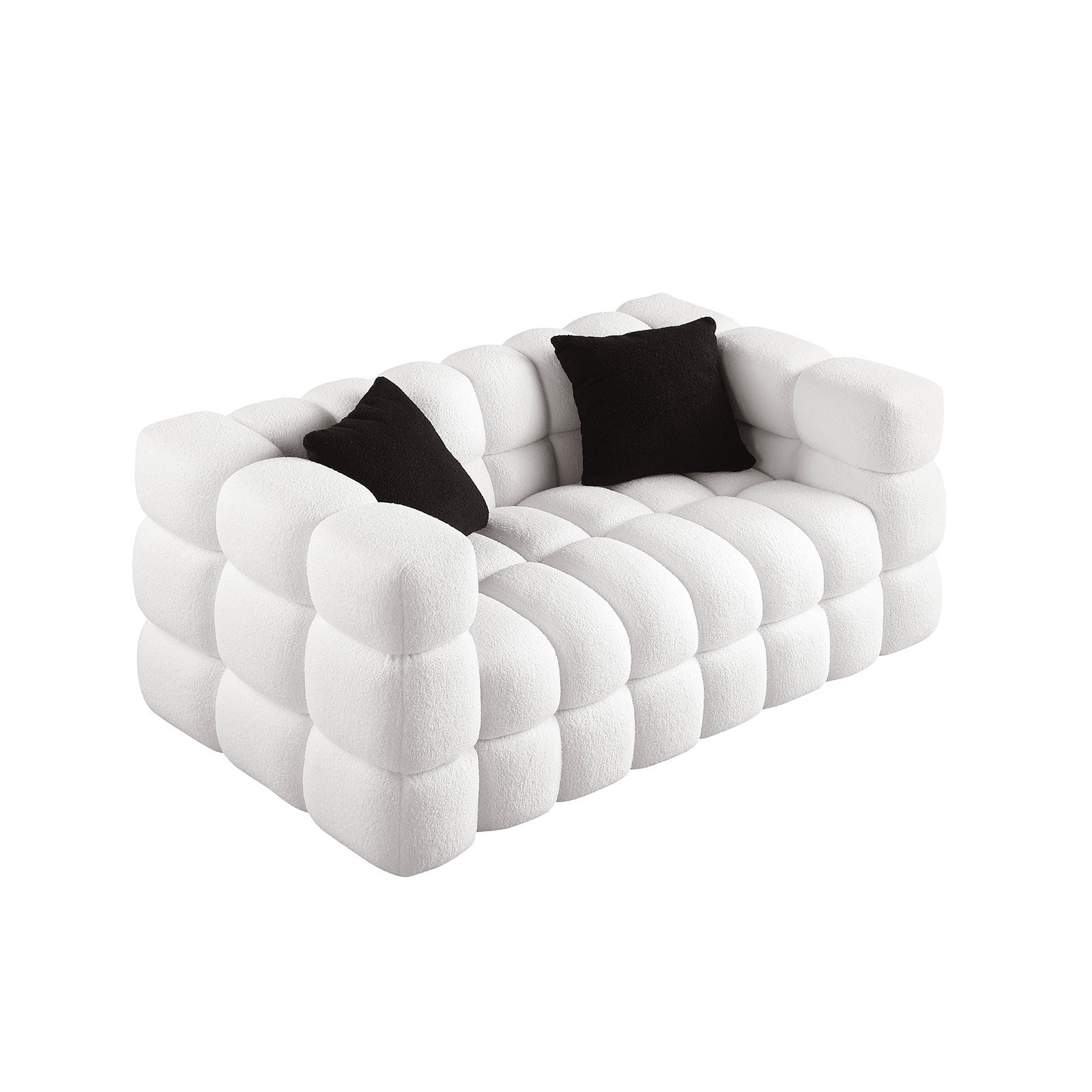 Marshmallow Sofa Boucle 2 Seater - White