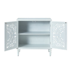 32" Tall 2-Door Accent Cabinet - White