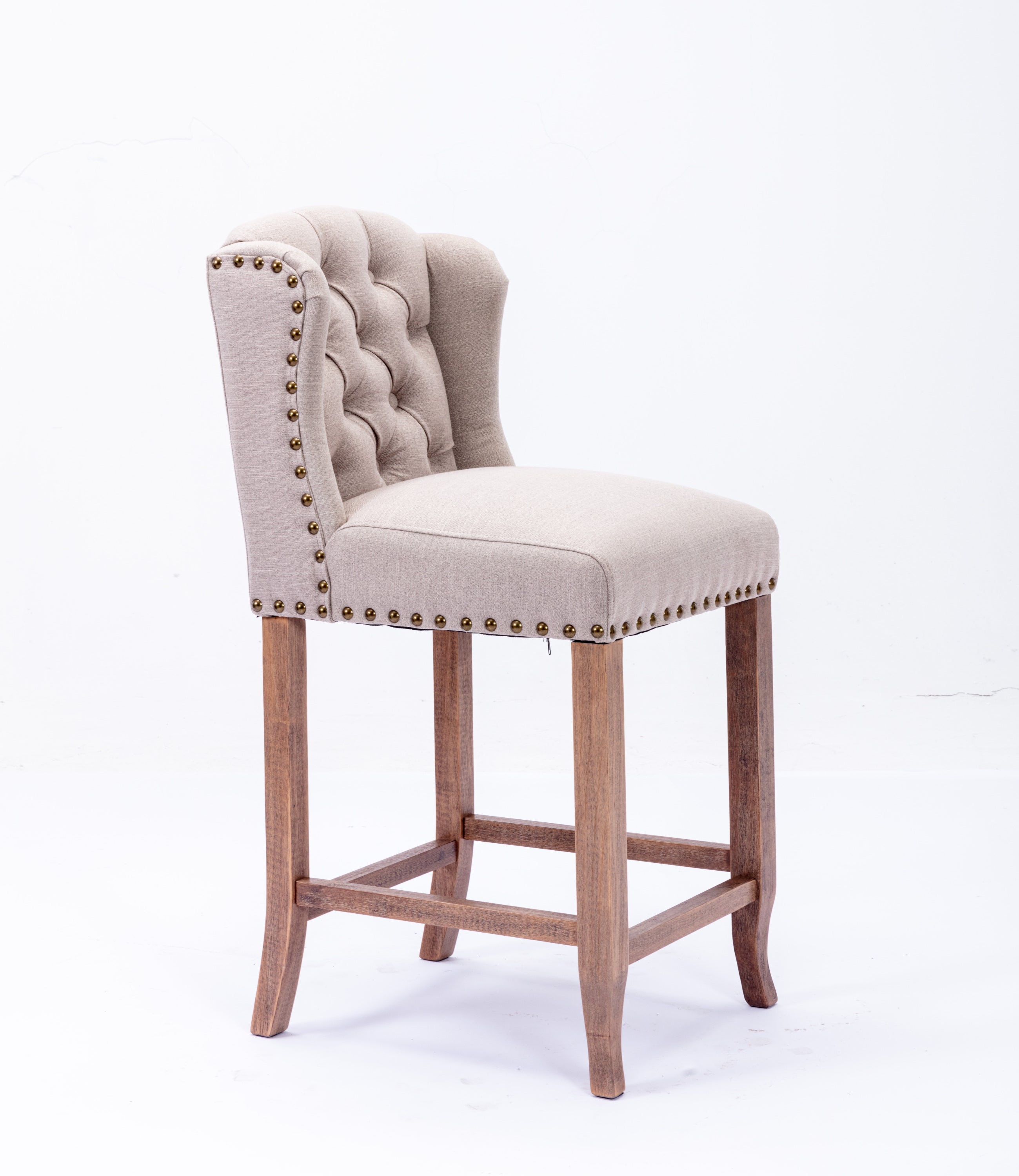 MAICOSY 26-inch Counter Height Bar Stools Set of 2, Tufted Upholstered Barstool
