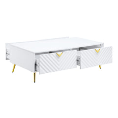 Gaines Coffee Table - White High Gloss Finish