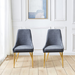 Dining Chairs Upholstered Armless Accent Chairs (Set of 2) - Grey
