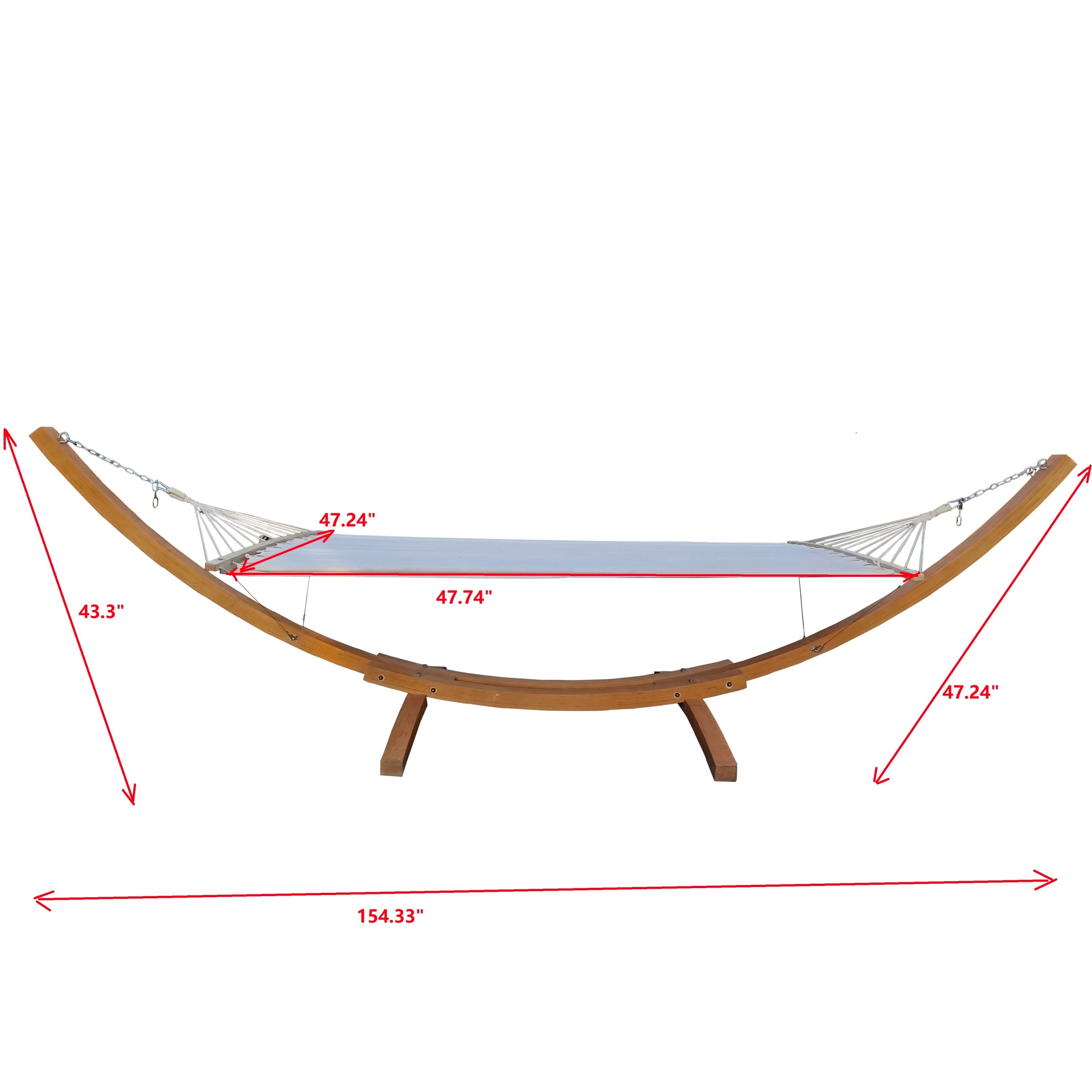 Hammock with Stand Set for Outside & Inside for 1-Person- plywood+canvas