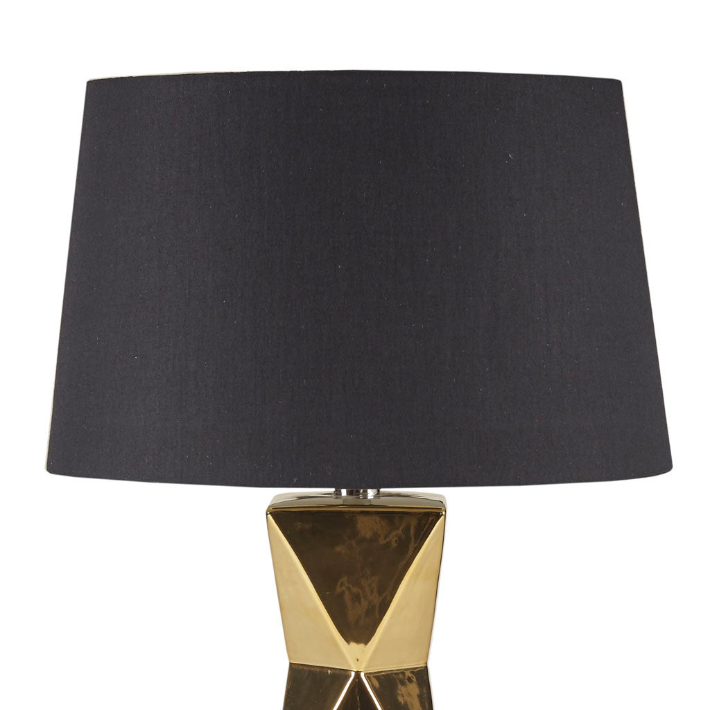 Kenlyn Geometric Ceramic Table Lamp - Gold