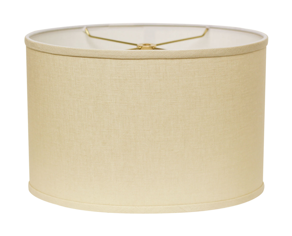 Slant Retro Oval Hardback Lampshade with Washer Fitter - Beige