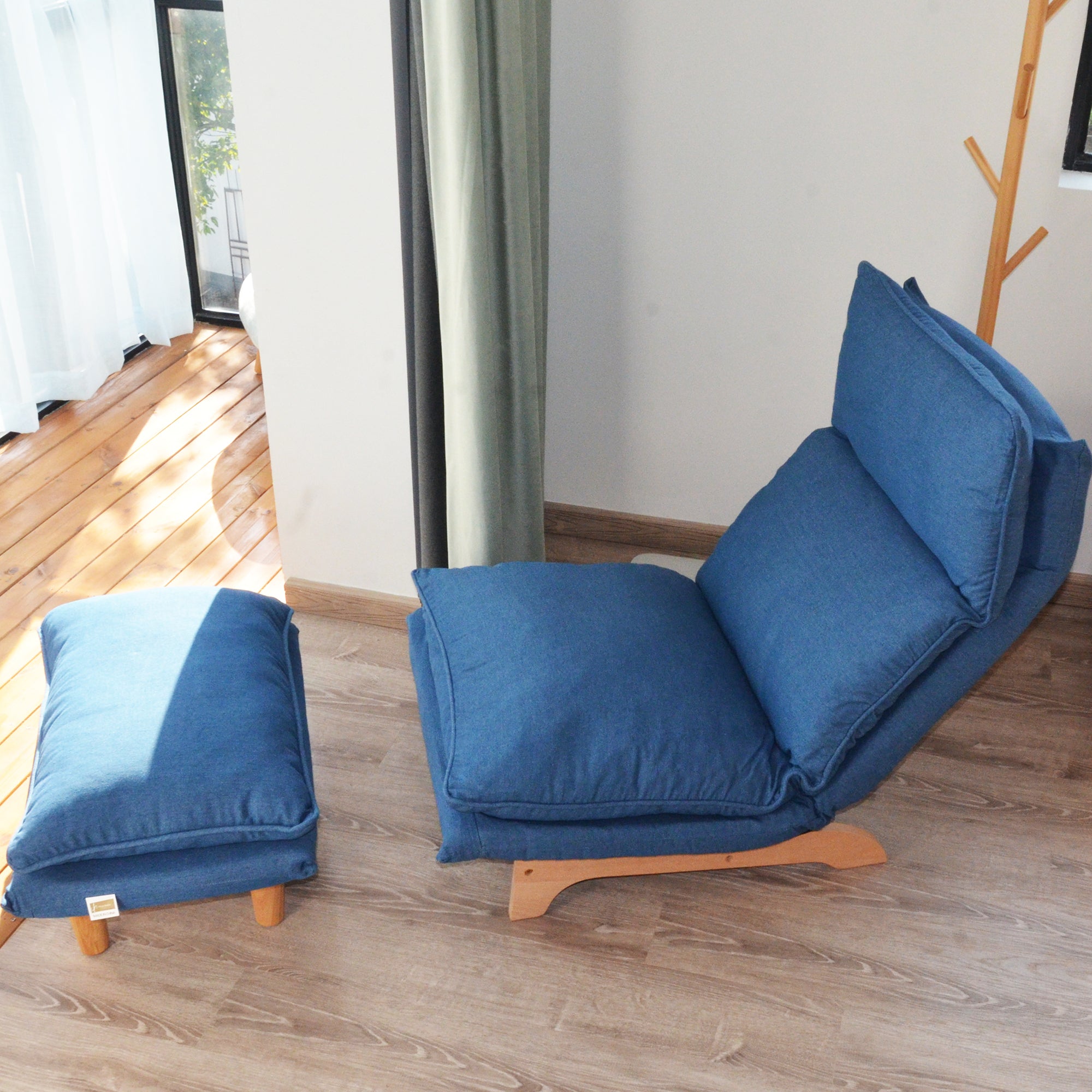 Lazy Sofa Reclining Chair - Dark Blue