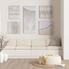 Natural Essence Hand Embellished Abstract 5-piece Gallery Canvas Wall Art Set