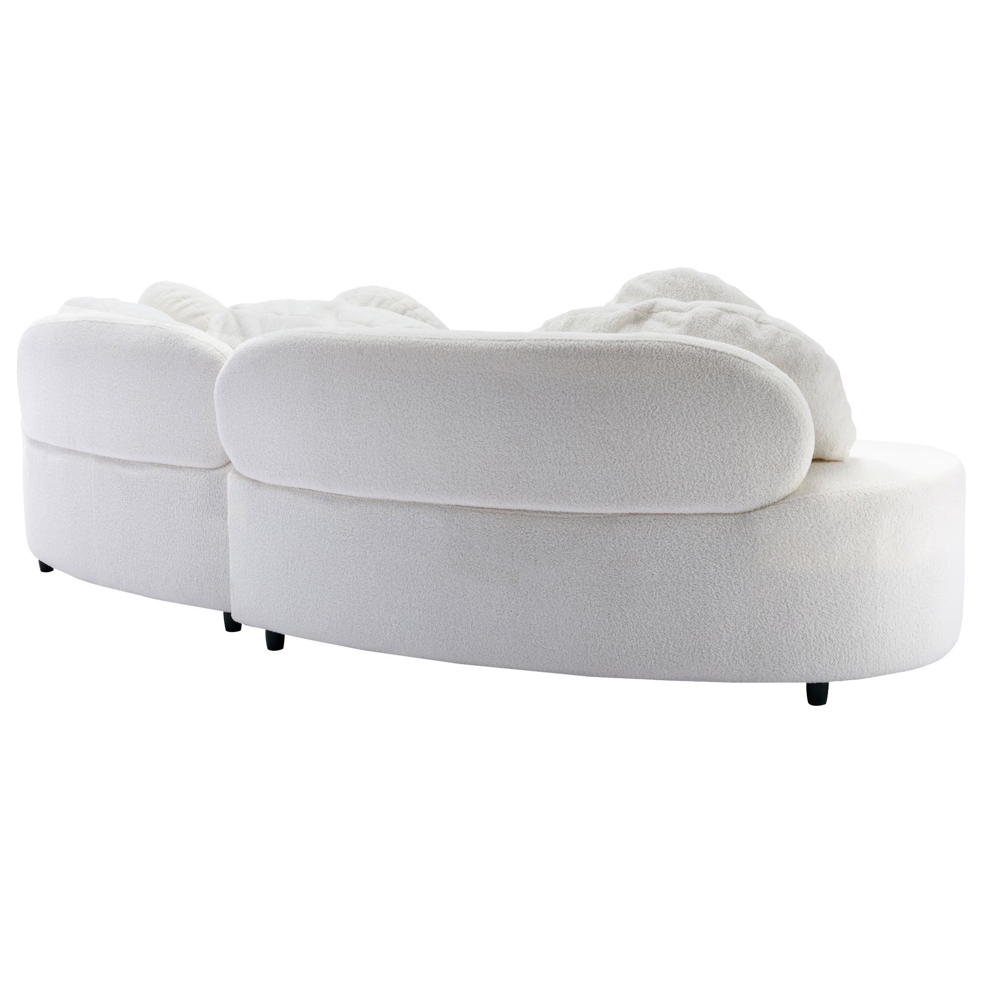103.9" Modern Living Room Sofa Velvet Upholstered Couch Furniture - Beige