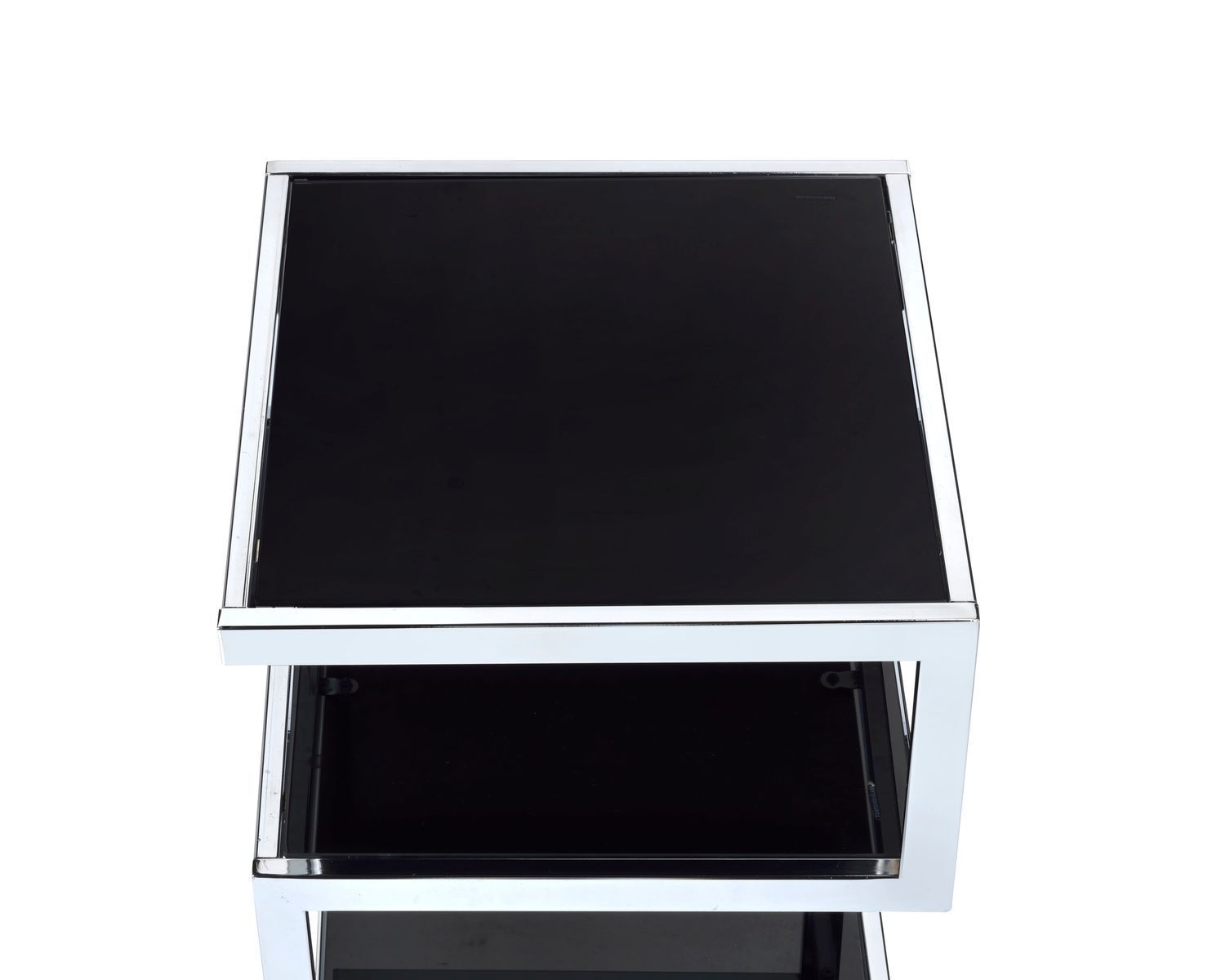 Black glass top table