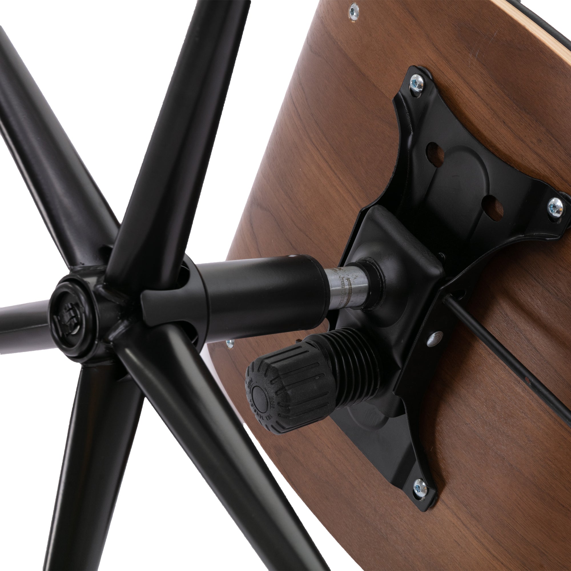 Bentwood Adjustable Office Chair, Black PU Leather Upholstery and Black Foot