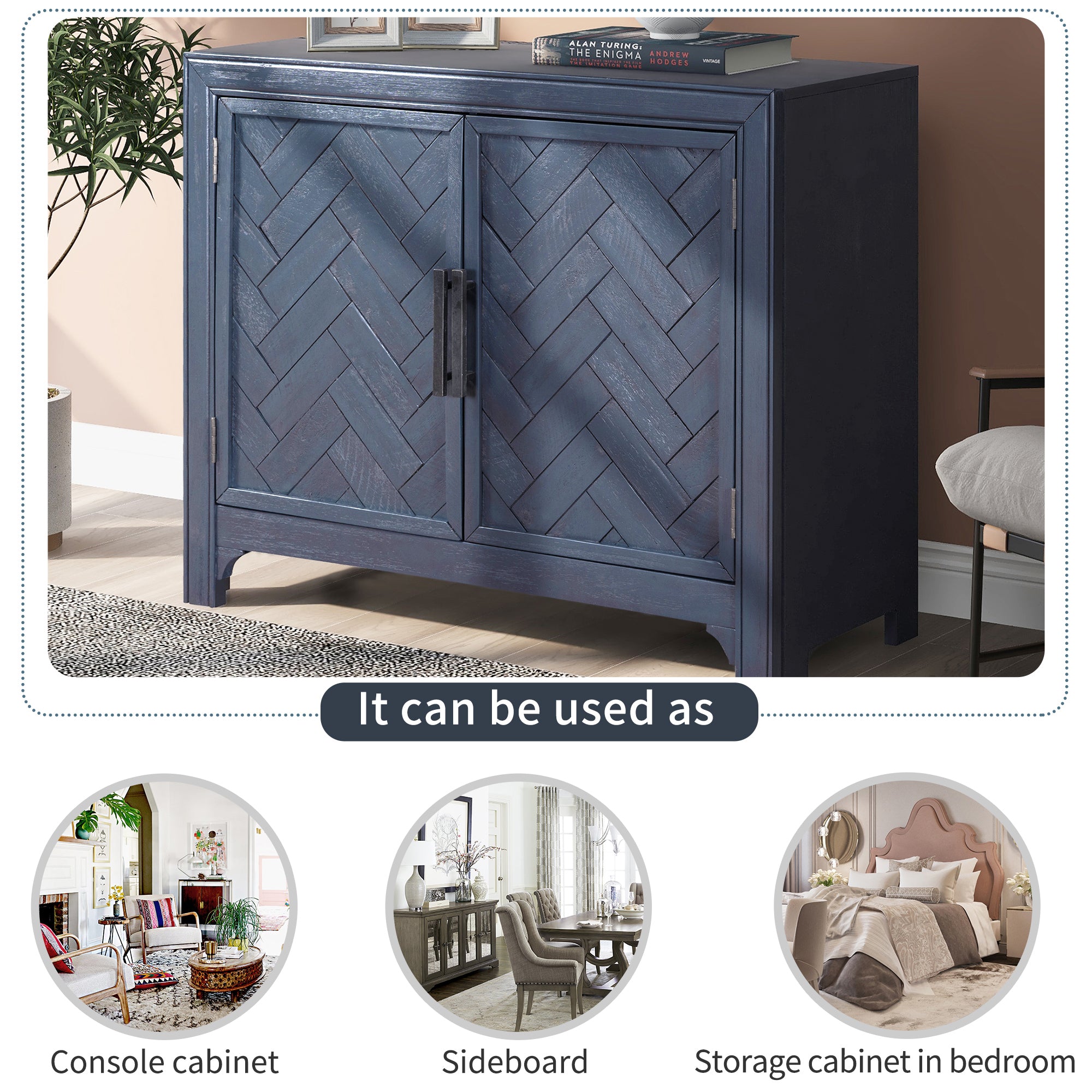 Antique Blue Cabinet