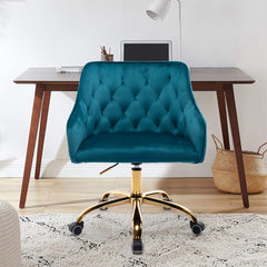 Modern Swivel Shell Chair - Teal